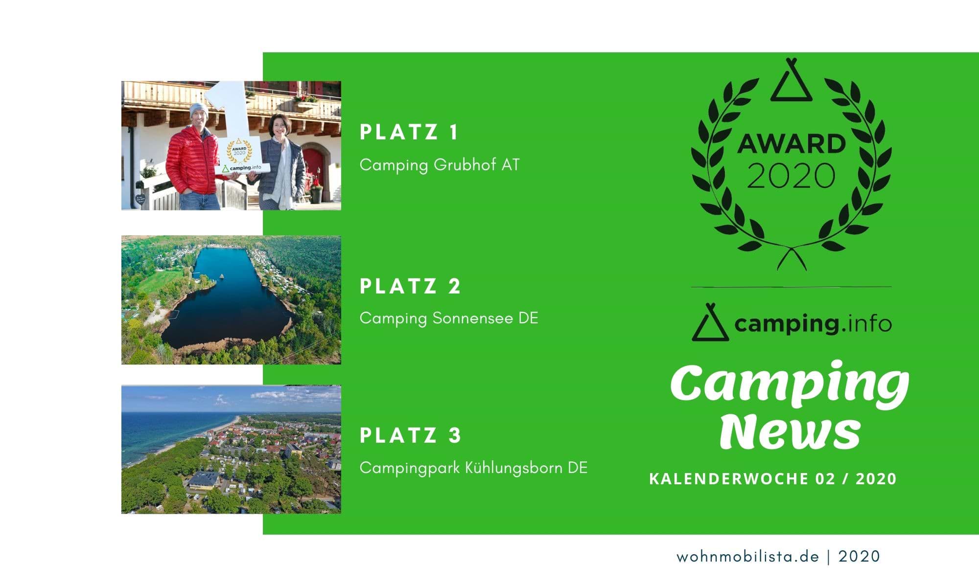 Wochenrückblick Camping News KW02-2020