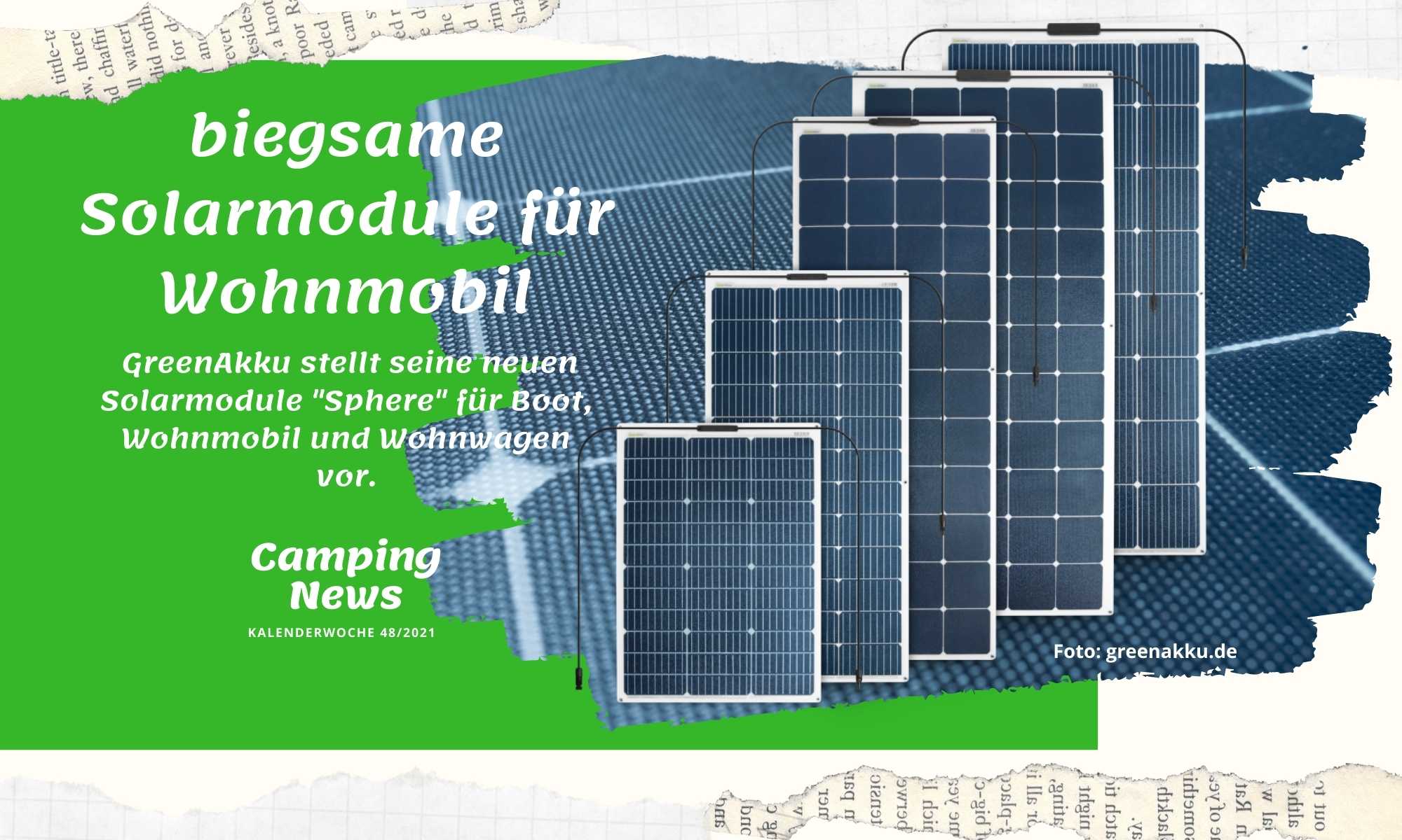 Solaranlage Wohnmobil Sphere GreenAkku