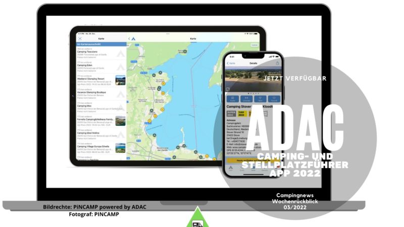ADAC Camping- und Stellplatzführer App 2022 jetzt verfügbar