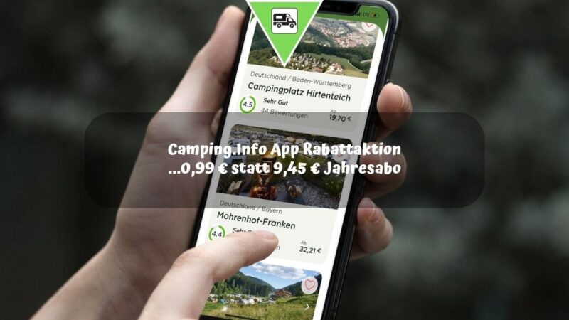 Camping.Info App Rabattaktion