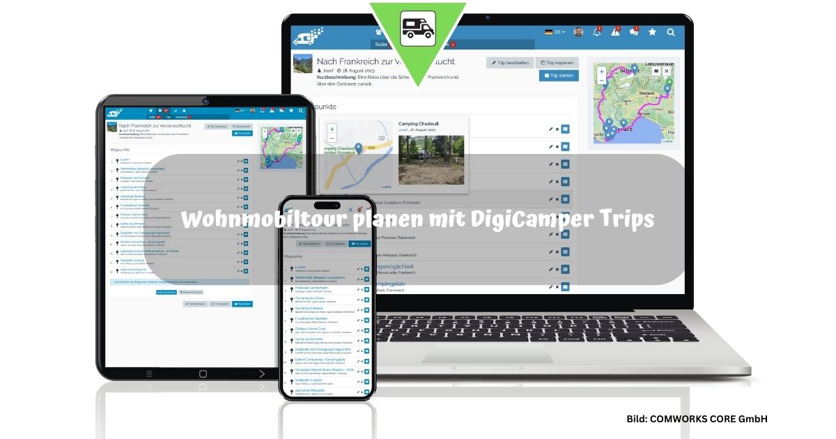 Wohnmobiltour planen mit DigiCamper Trips