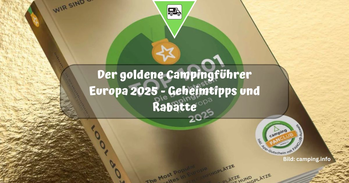 Der goldene Campingführer Europa 2025 – Geheimtipps und Rabatte